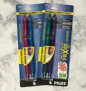 Clicker Retractable Erasable Gel Pens