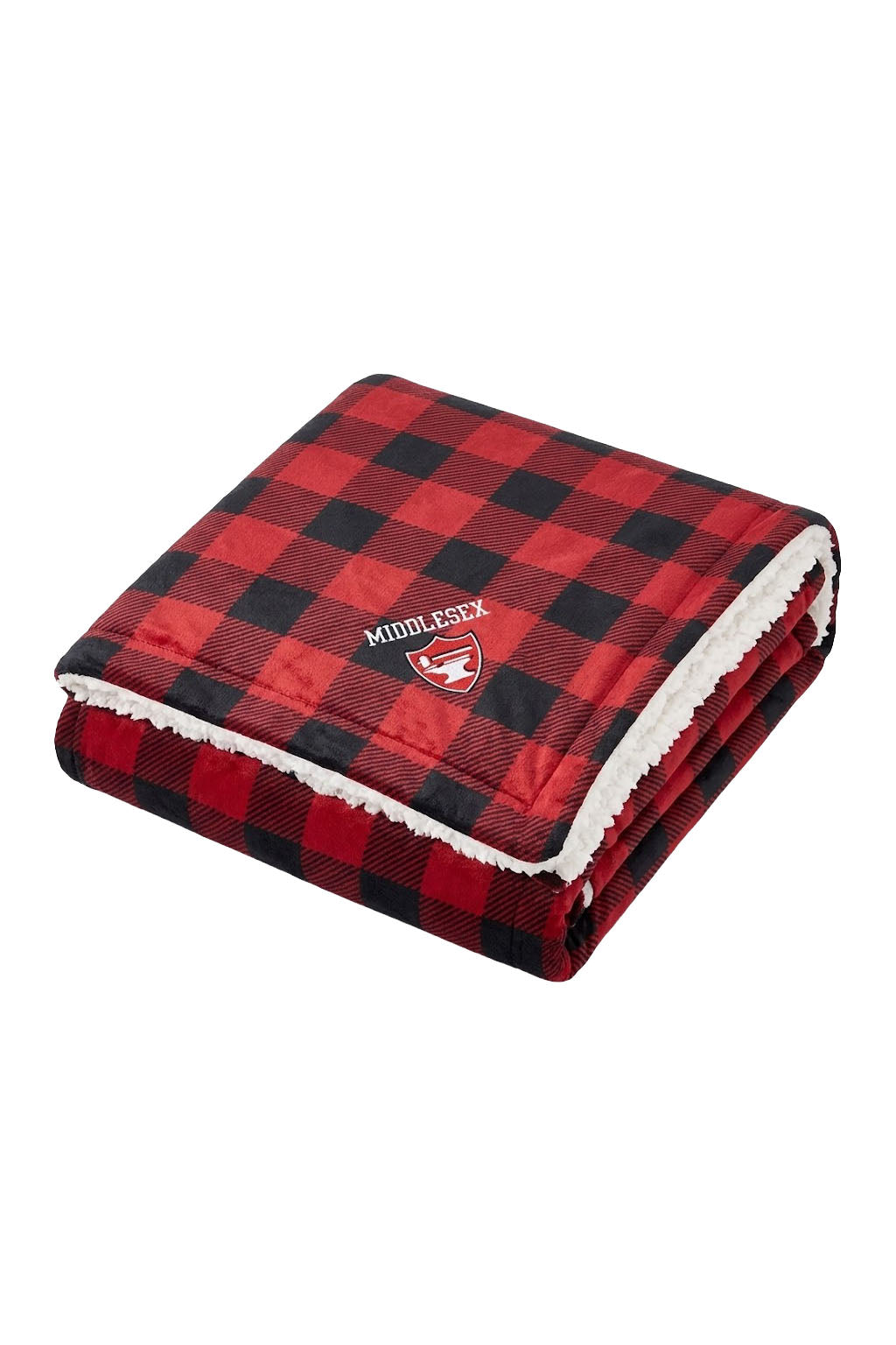 Soft Red Plaid Sherpa Blanket