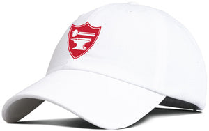 Fahrenheit Unstructured Garment-Washed Twill Cap w/ embroidered red shield