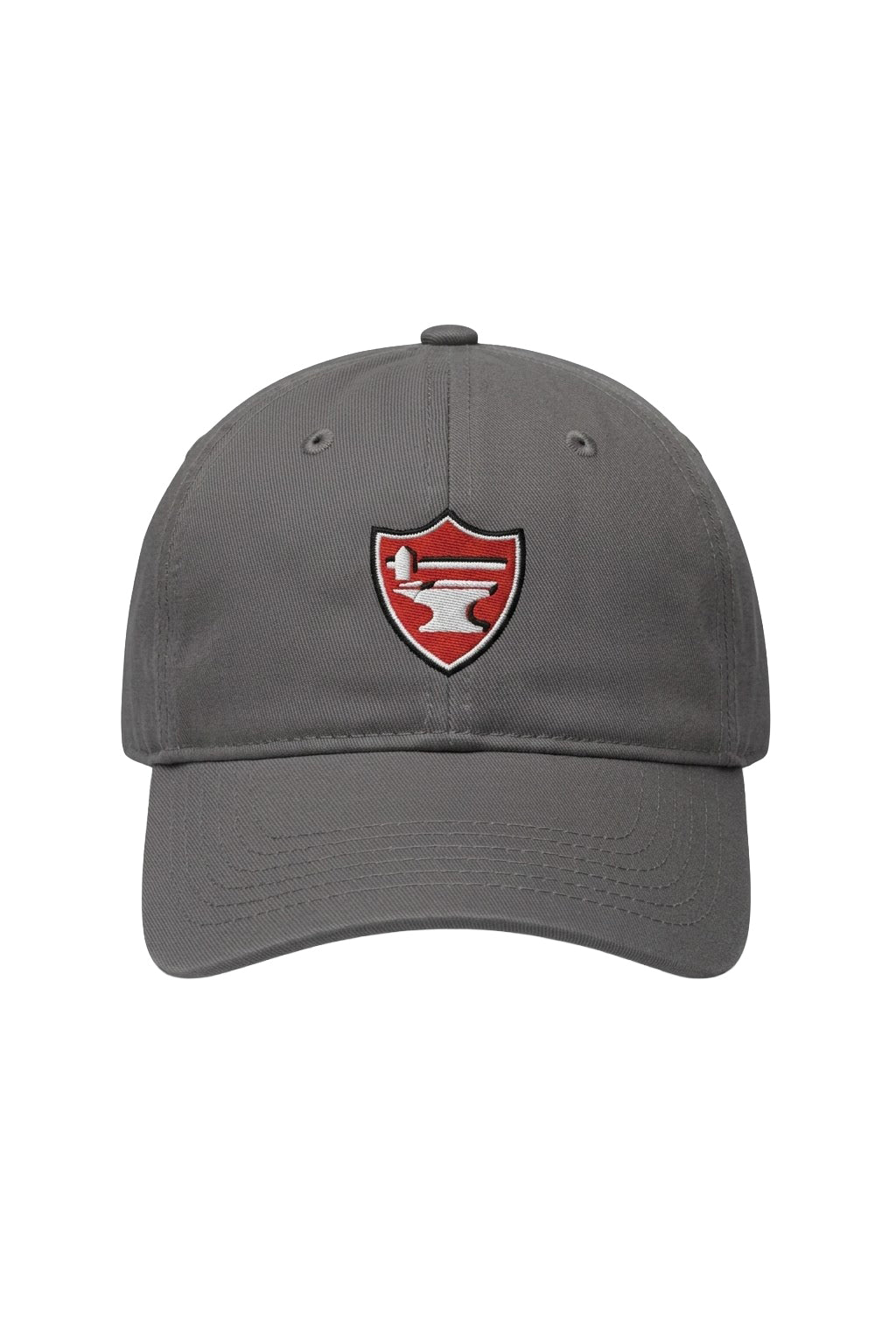 Garment-Washed Twill Cap w/ Embroidered Shield