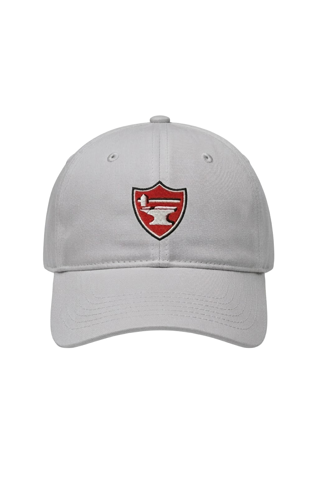 Garment-Washed Twill Cap w/ Embroidered Shield