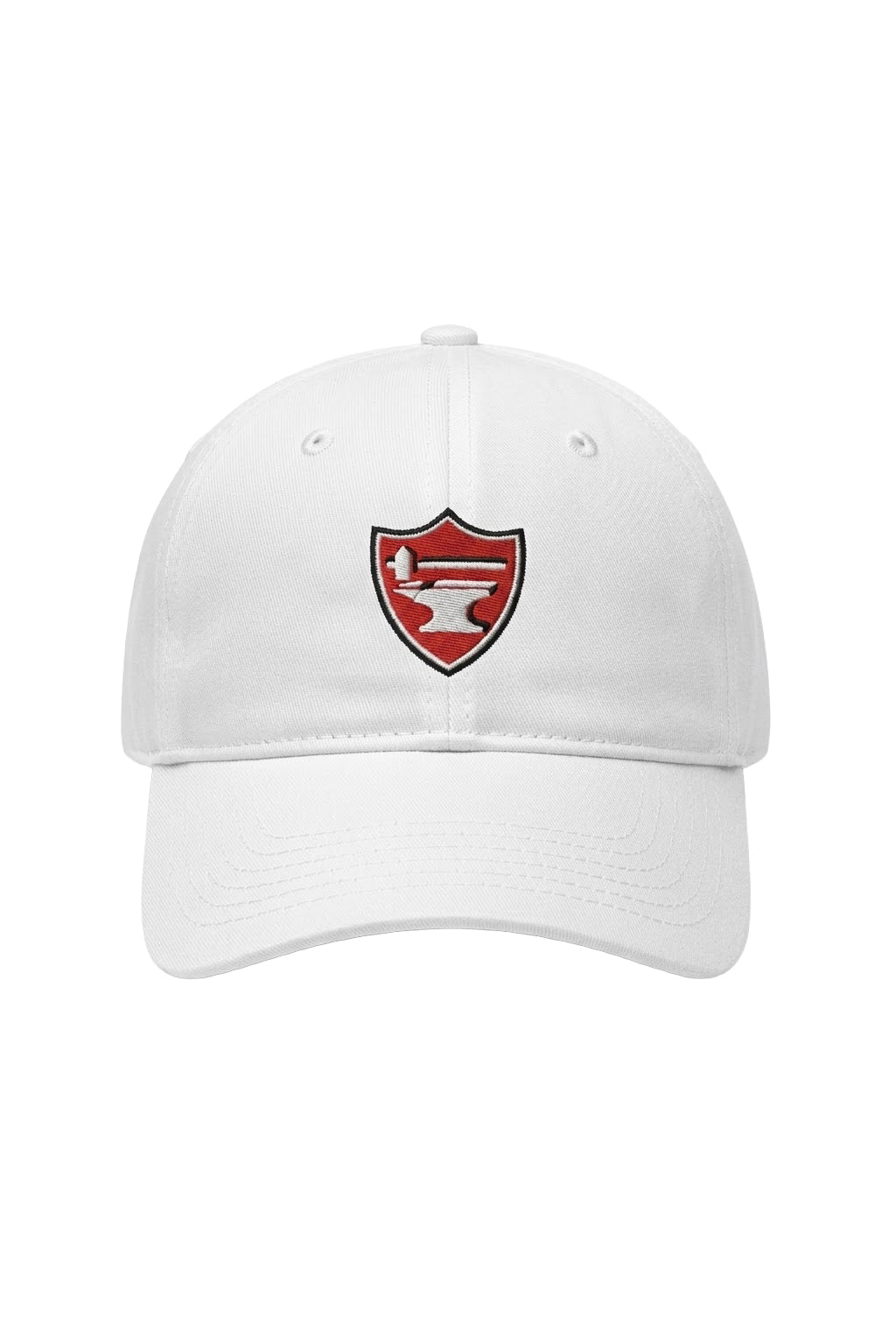 Garment-Washed Twill Cap w/ Embroidered Shield