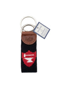 Key fob with hand-stitched anvil
