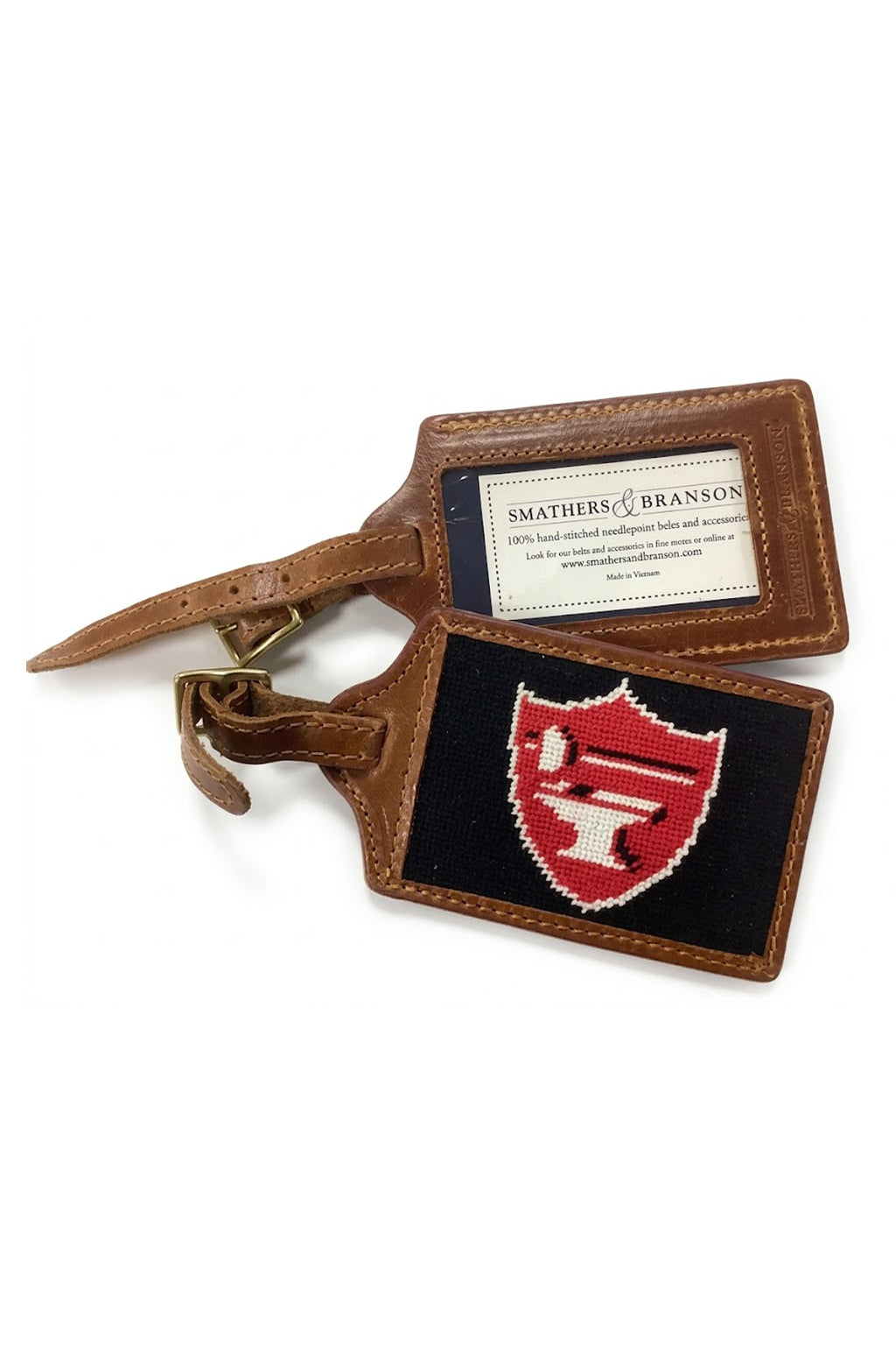 Luggage tags with Hand-Stitched Anvil