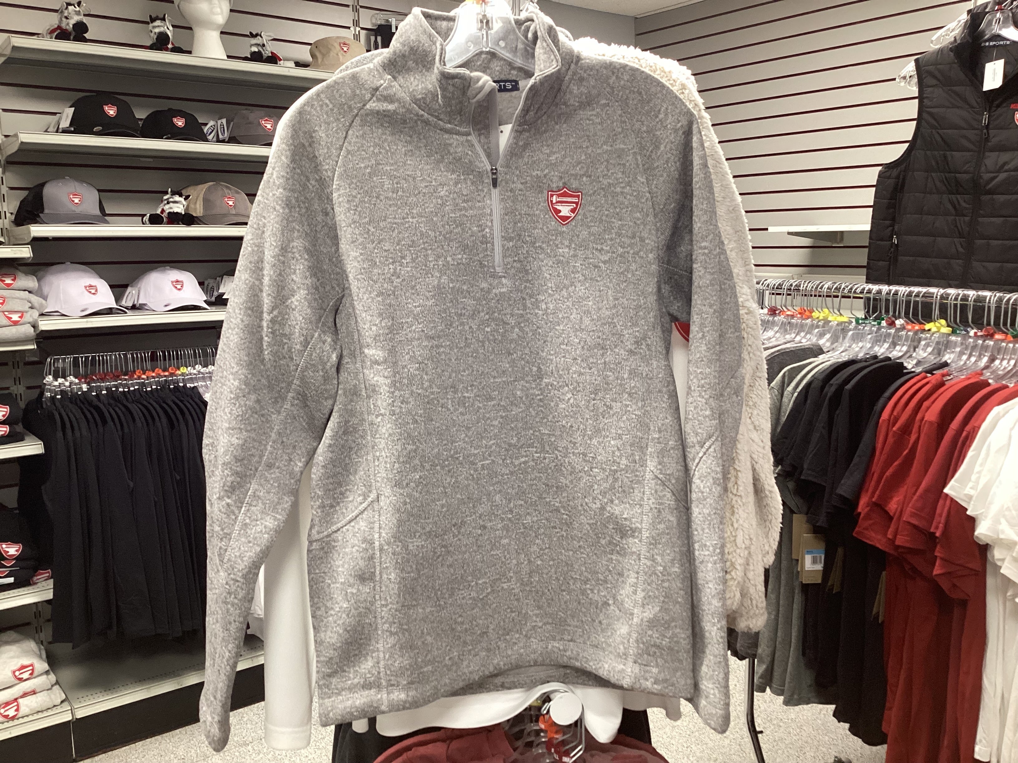 Unisex Heather Gray 1/4 Zip Sweater