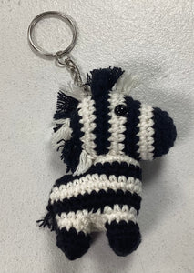 Handmade Zebra Key Chain