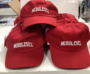 Red Twill Cap with Middlesex