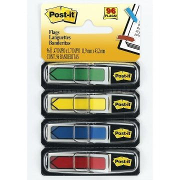 POST IT Flags with dispenser 4 pack BASIC
