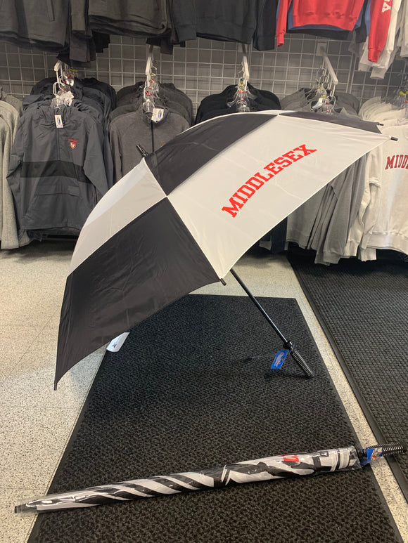 Golf Umbrella Vented Black/White Rubber Grip