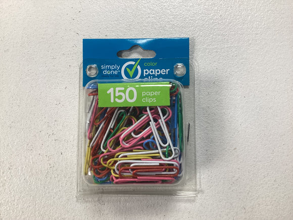 Colorful paper clips 150 ct