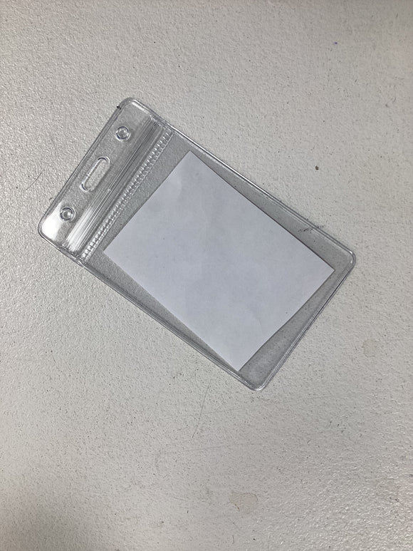 Clear Plastic ID holder