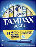 TAMPAX Pearl Tampons Unscented 18 count