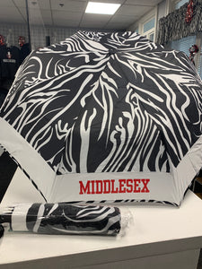 UMBRELLA FOLDING ZEBRA PRINT