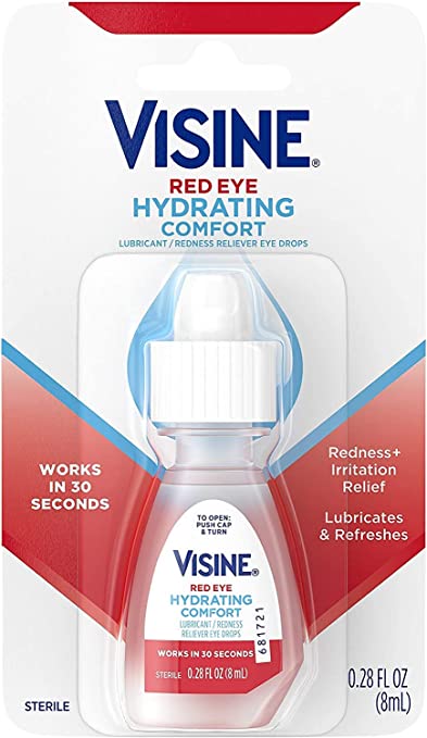 Visine Red Eye Hydrating Comfort Eye Drops 0.28 fl oz